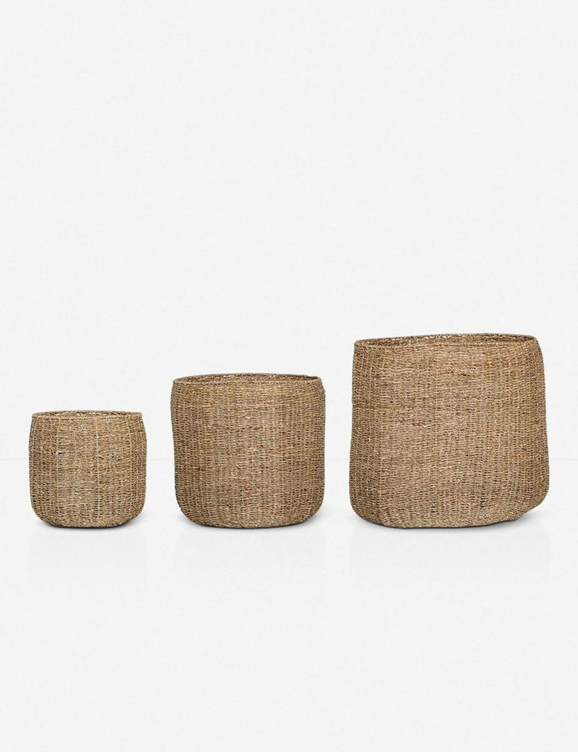 | Set of 3 La jolla jute seagrass baskets