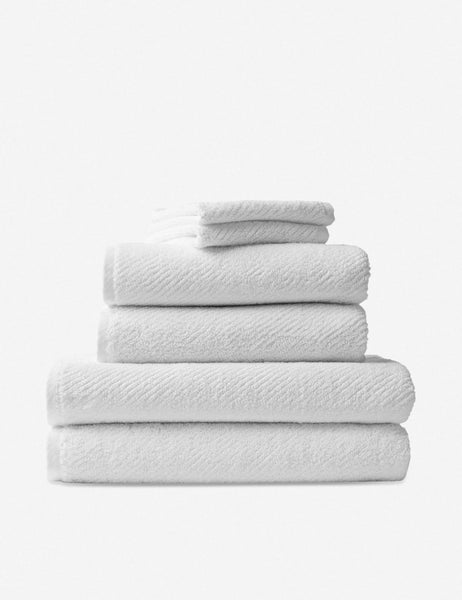 #color::white | White turkish cotton Air Weight Towel Set by Coyuchi