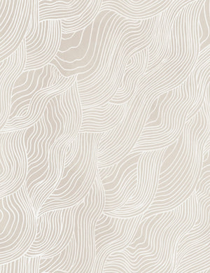 Alina neutral Wallpaper with smooth ripple pattern