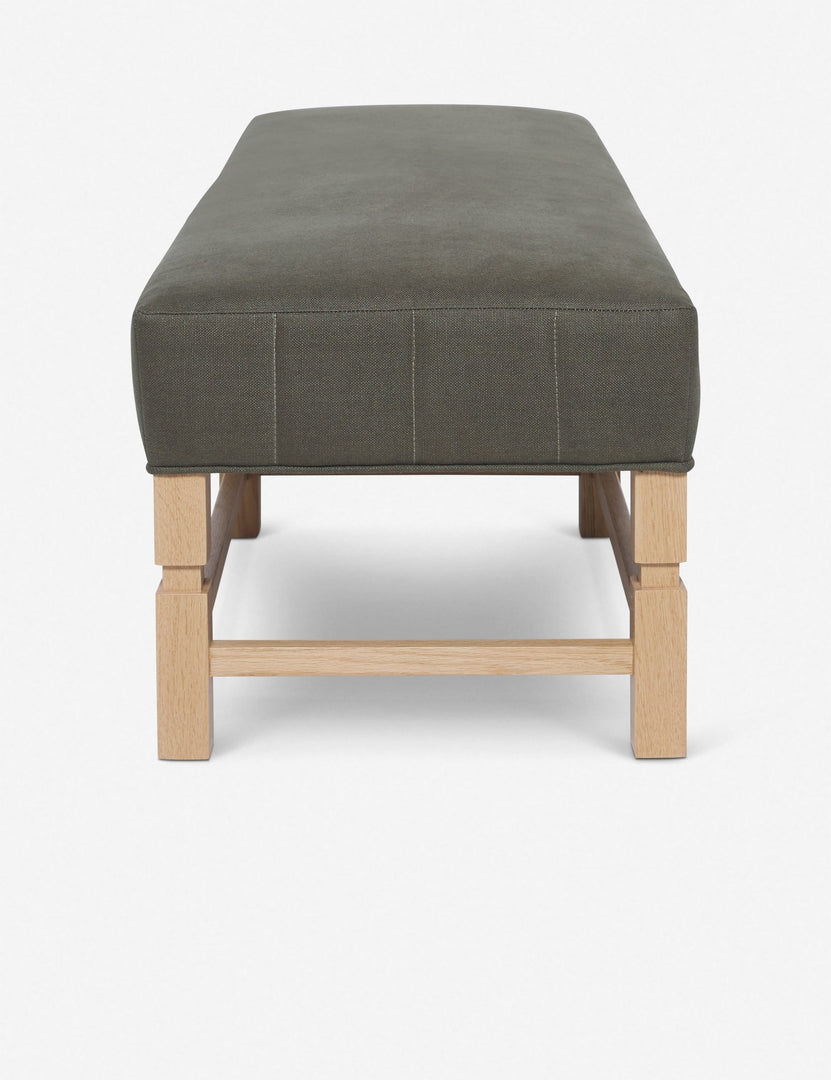 #color::loden | Side of the ambleside loden gray linen bench