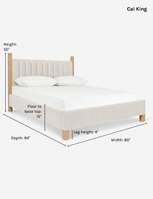 Dimensions on the california king sized Ambleside bed