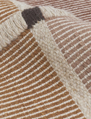 Close-up of the multicolored wool-cotton material