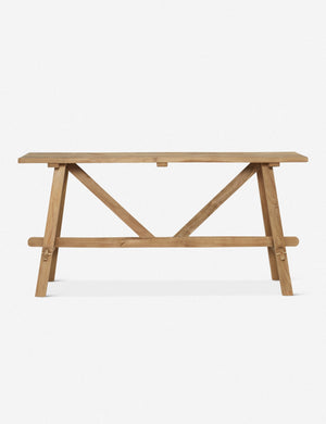 Arlene craftsman-style antiqued teak wood console table