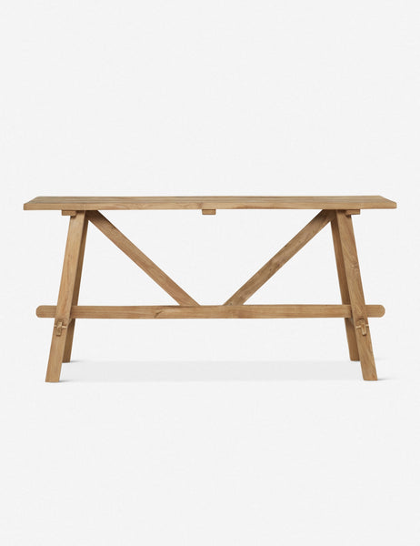 | Arlene craftsman-style antiqued teak wood console table 
