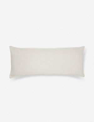 Arlo Ivory flax linen solid long lumbar pillow
