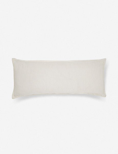 #color::ivory #style::long-lumbar | Arlo Ivory flax linen solid long lumbar pillow