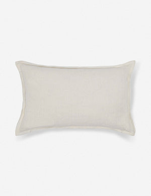 Arlo Ivory flax linen solid lumbar pillow