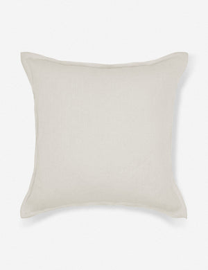 Arlo Ivory flax linen solid square pillow