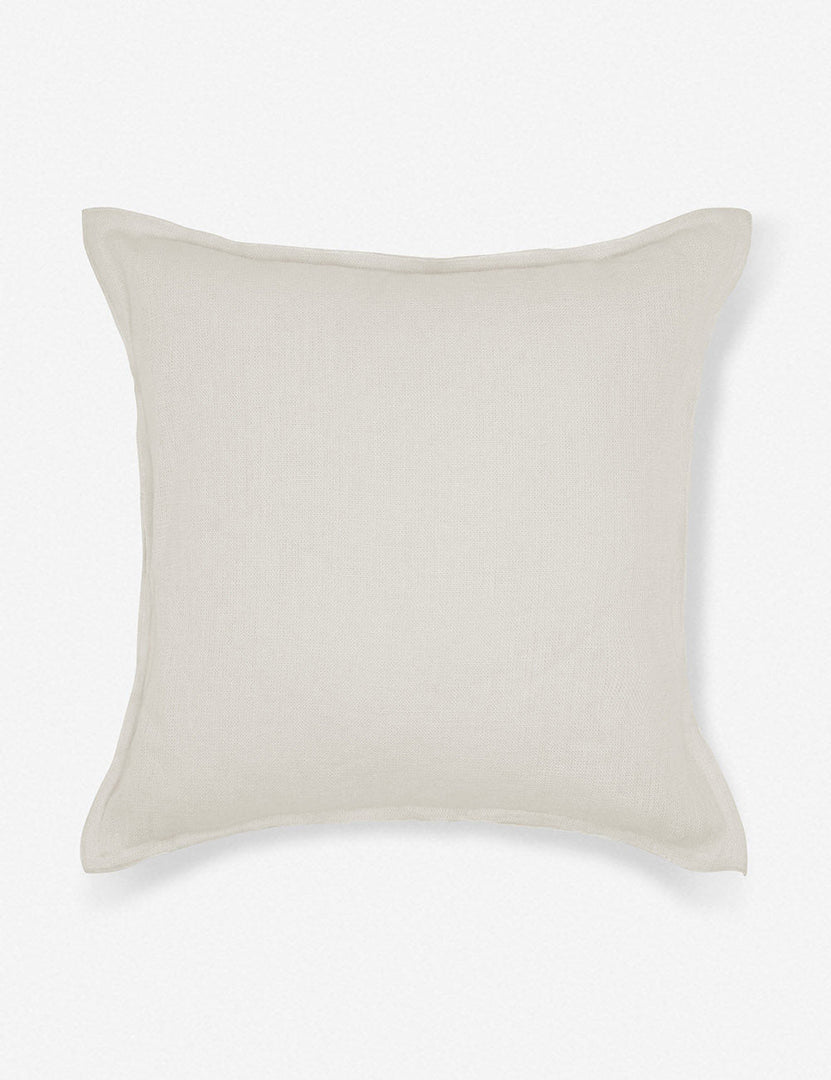 #color::ivory #style::square | Arlo Ivory flax linen solid square pillow