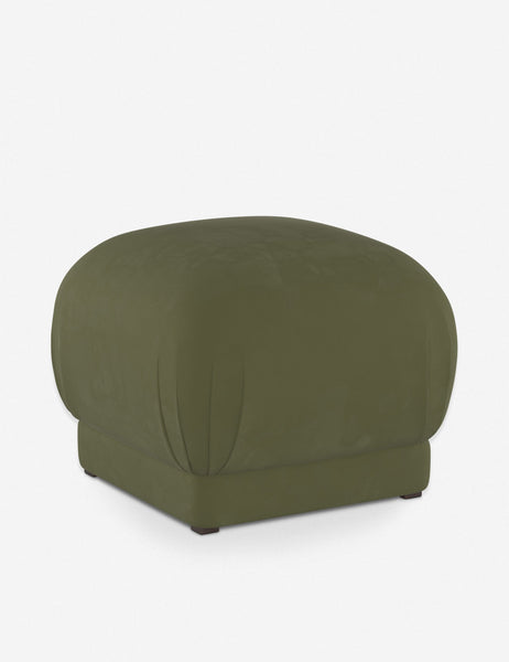 #color::moss | Angled view of the Bailee Moss ottoman