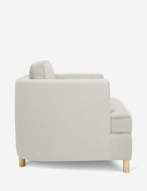 Side of the Belmont Natural linen accent chair
