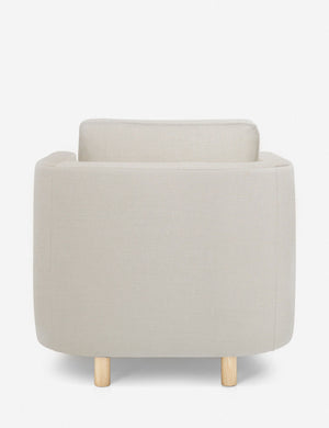Back of the Belmont Natural linen accent chair