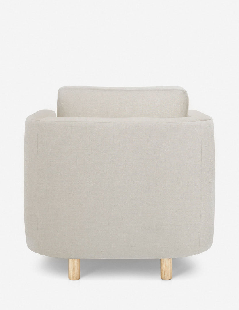 #color::natural | Back of the Belmont Natural linen accent chair