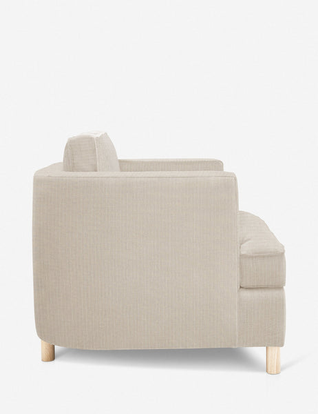 #color::stripe | Side of the Belmont Stripe linen accent chair