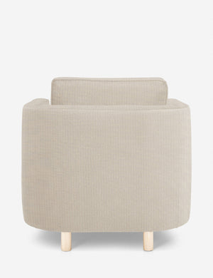 Back of the Belmont Stripe linen accent chair
