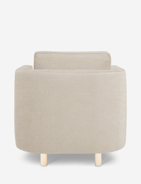 #color::stripe | Back of the Belmont Stripe linen accent chair