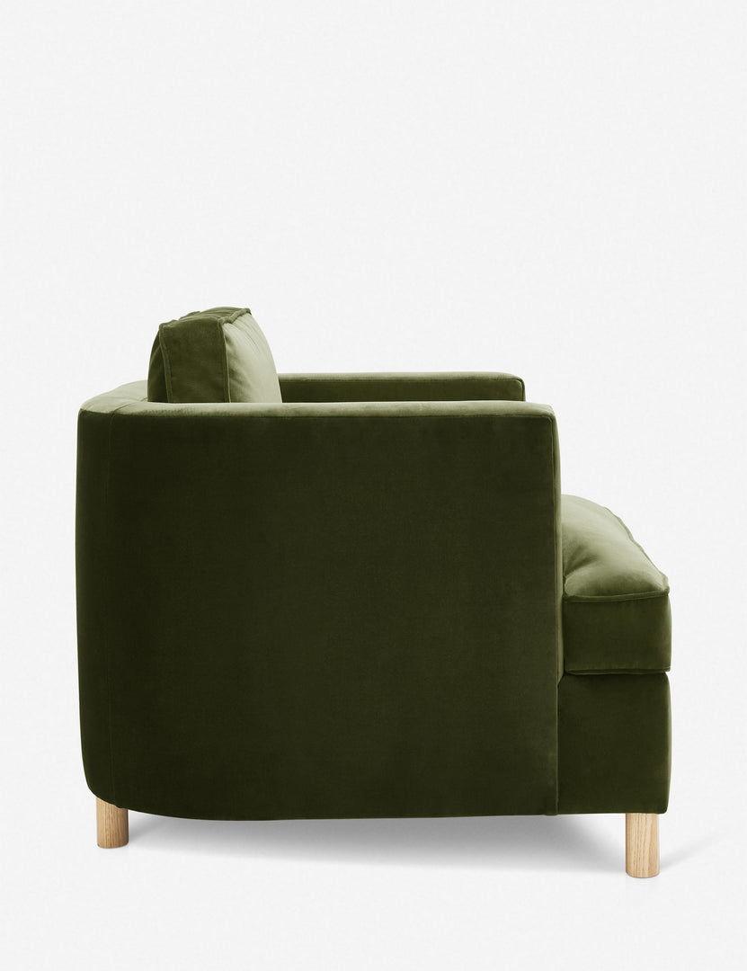 #color::jade | Side of the Belmont Jade green velvet accent chair