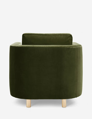 Back of the Belmont Jade green velvet accent chair