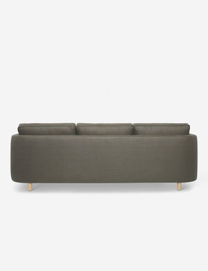 Back of the Belmont Loden Gray Linen left-facing sectional sofa