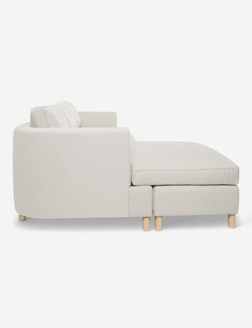 #color::natural #configuration::left-facing | Right side Belmont Natural Linen left-facing sectional sofa