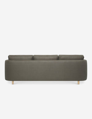 Back of the Belmont Loden Gray Linen right-facing sectional sofa