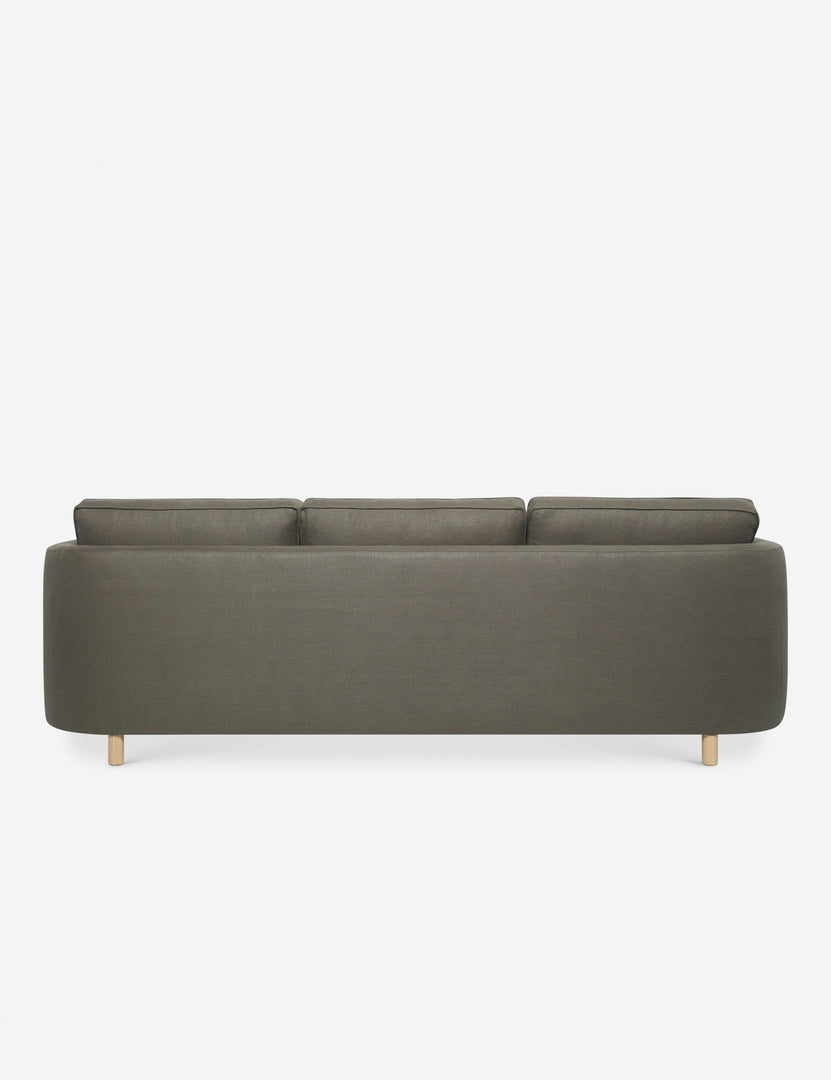 #color::loden #configuration::right-facing | Back of the Belmont Loden Gray Linen right-facing sectional sofa