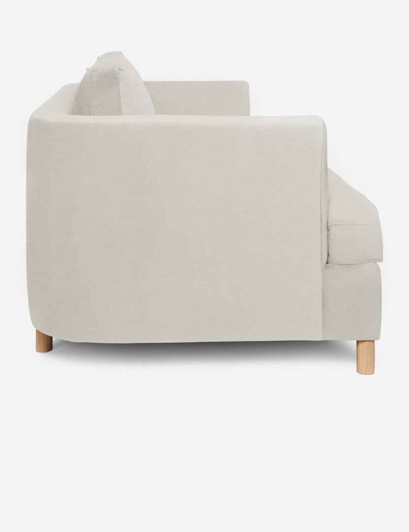 #size::72-W #size:84-W #color::natural #size::96-W | Side of the Natural Belmont Sofa