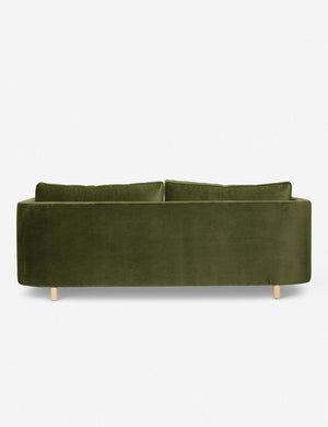 Back of the Jade Green Velvet Belmont Sofa
