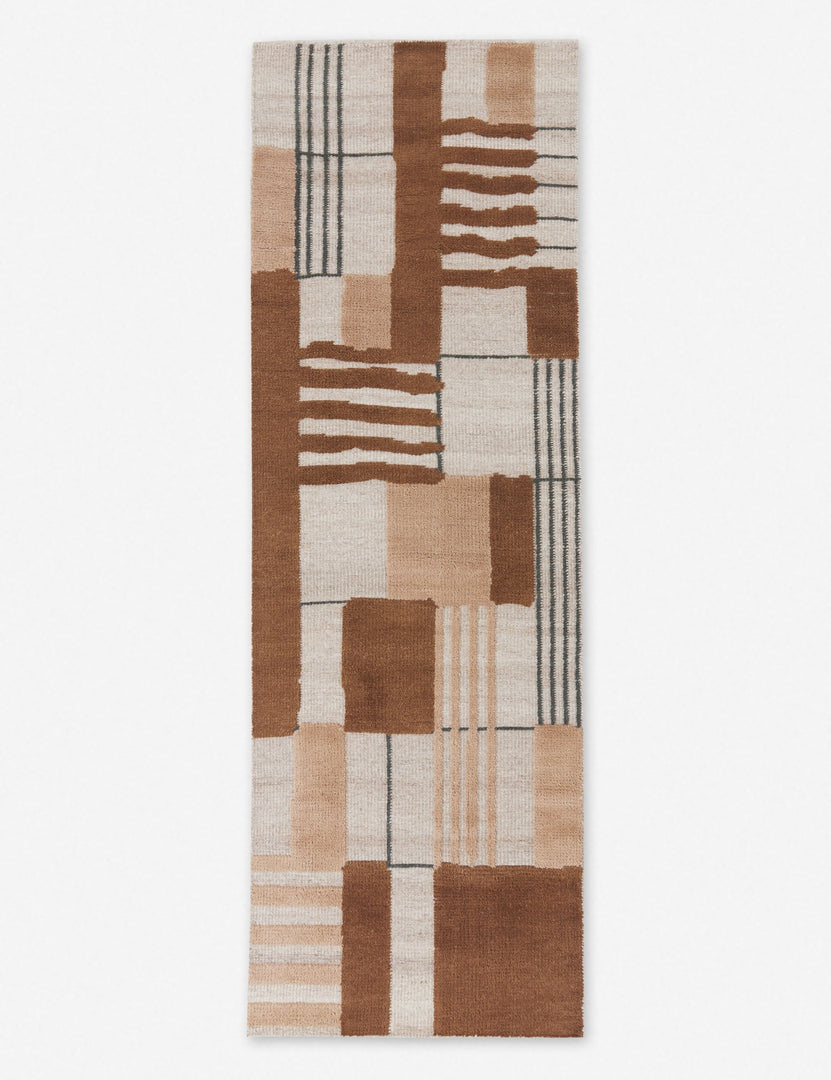 #size::2-6--x-8- | Benita natural toned hand-knotted floor rug by Nina Freudenberger in its runner size