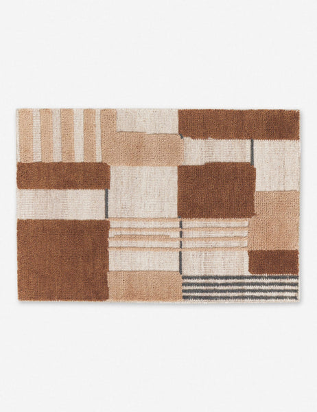 #size::2--x-3- | Benita natural toned hand-knotted floor rug by Nina Freudenberger