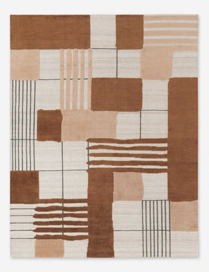 Benita natural toned hand-knotted floor rug by Nina Freudenberger