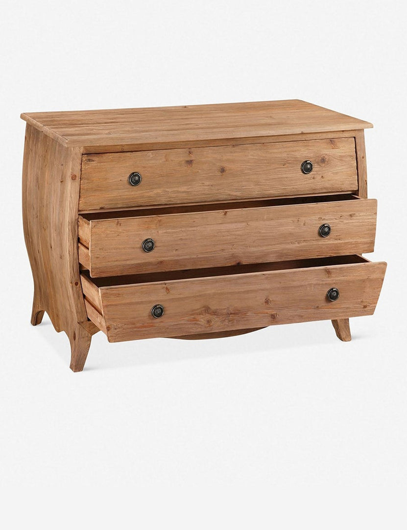 | Bethany dresser with its drawers open