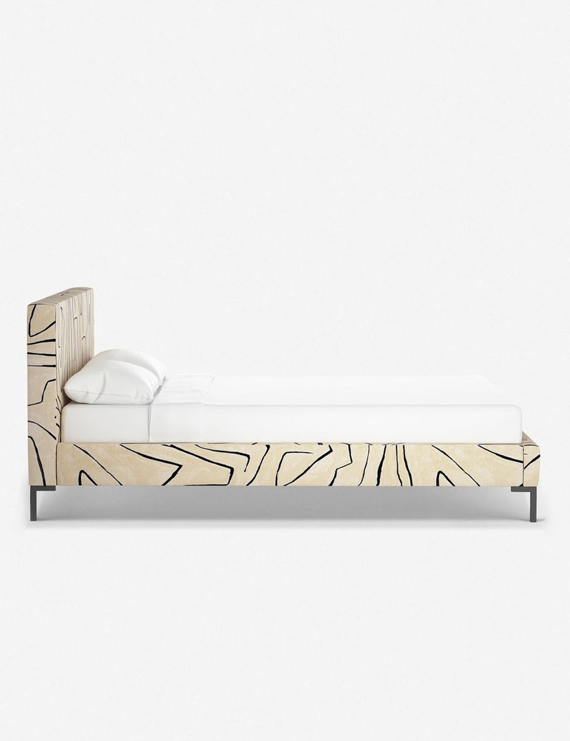 #color::grafitto #size::twin #size::full #size::queen #size::king #size::cal-king | Side of the Deva Grafitto platform bed