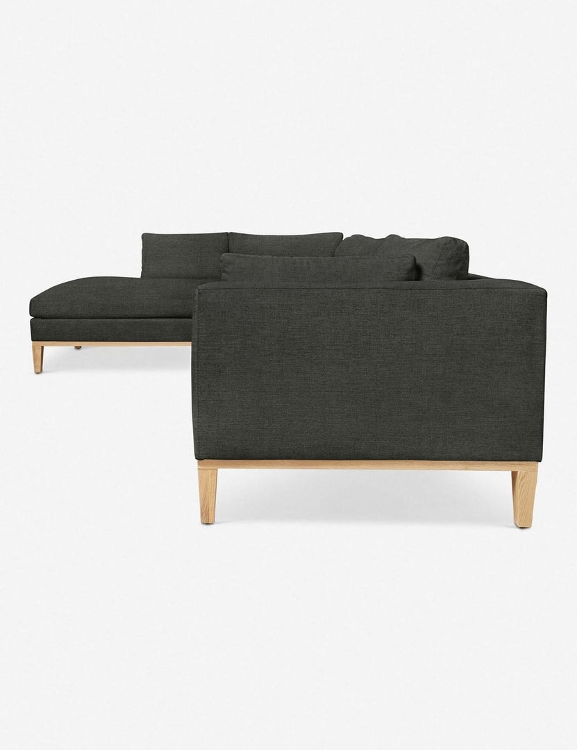 #size::103-w #size::115-w #size::127-w #size::139-w #color::charcoal #size::151-w #configuration::left-facing | Side of the Charleston charcoal right-facing sectional sofa