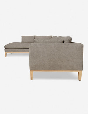 Side of the Charleston flannel left-facing sectional sofa