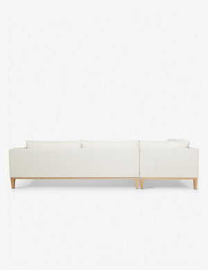 Back of the Charleston ivory left-facing sectional sofa