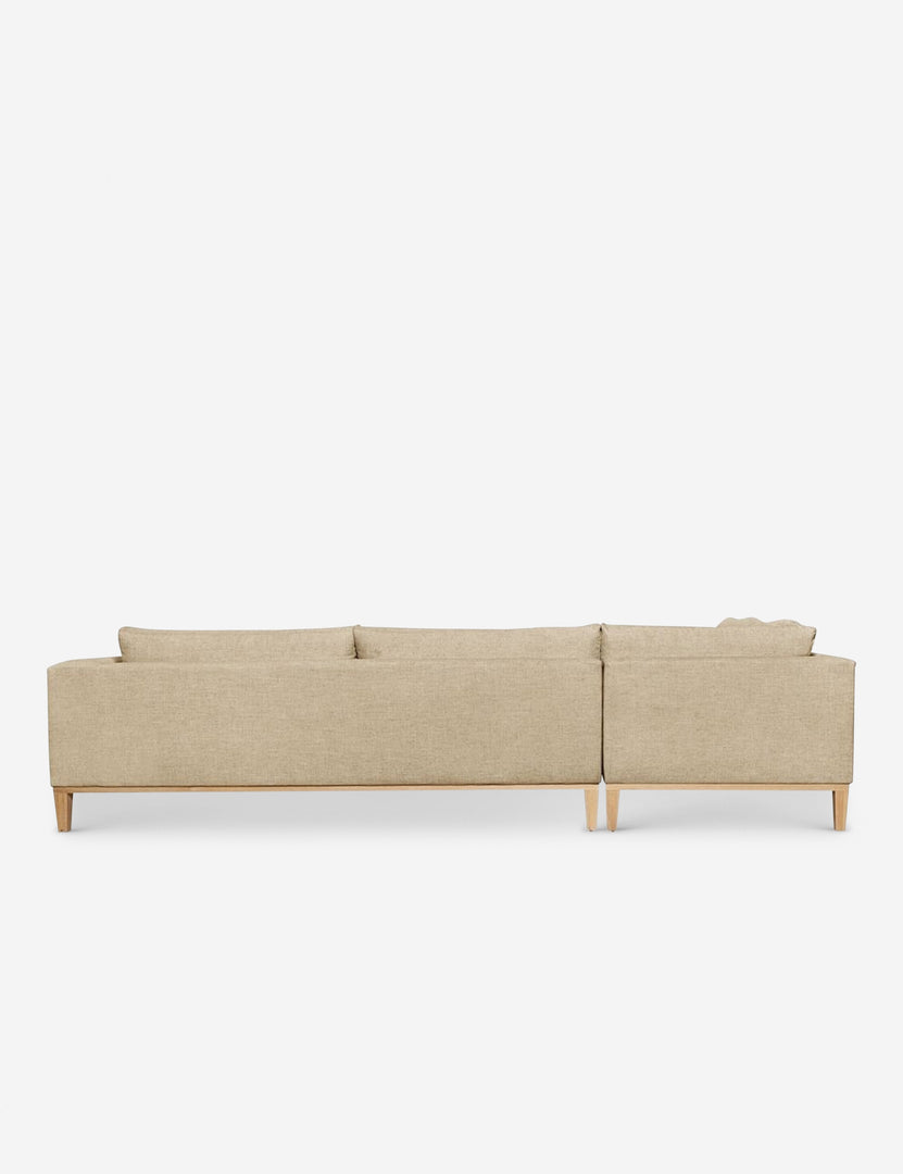 #size::103-w #size::115-w #size::127-w #size::139-w #color::linen #size::151-w #configuration::left-facing | Back of the Charleston linen left-facing sectional sofa