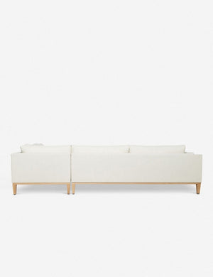 Back of the Charleston ivory right-facing sectional sofa