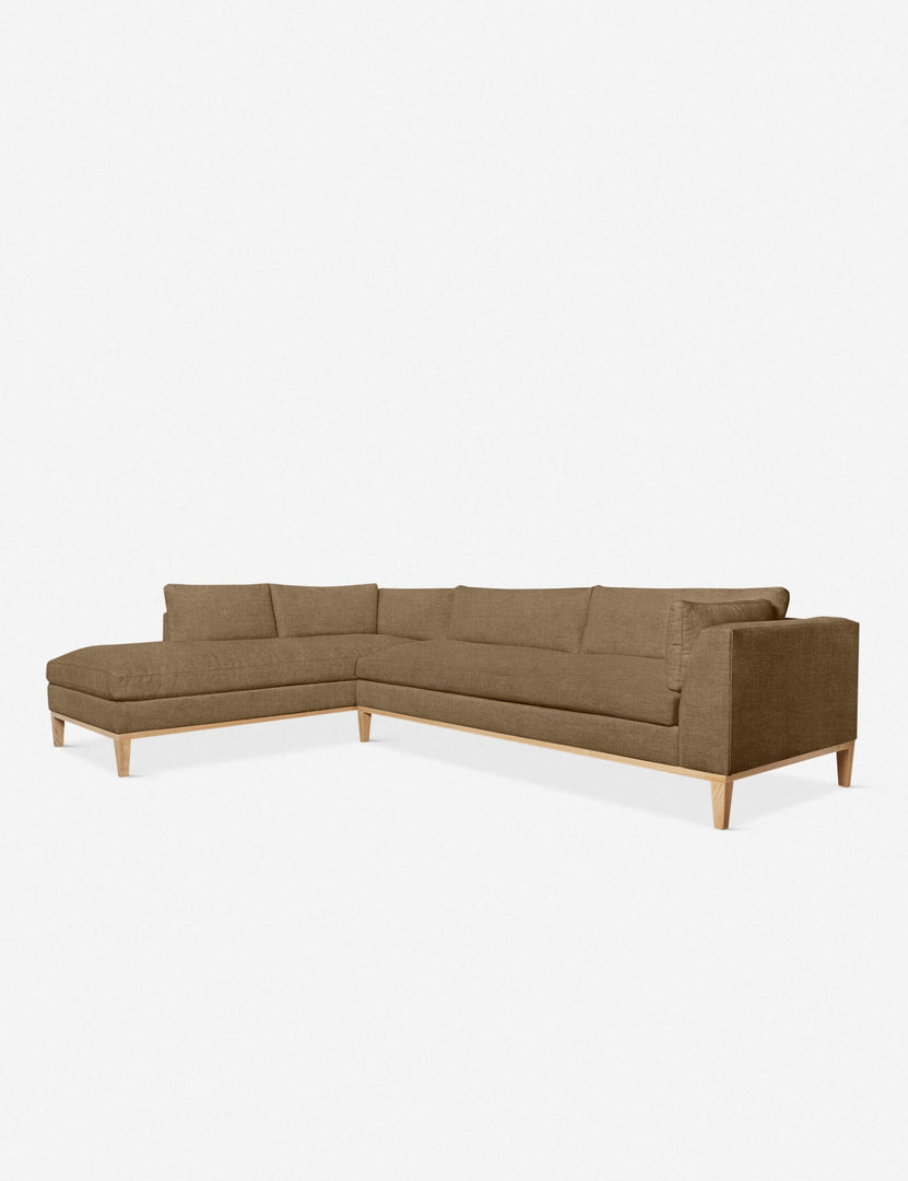 #size::103-w #size::115-w #size::127-w #size::139-w #color::pebble #size::151-w #configuration::left-facing | Angled view of the Charleston pebble left-facing sectional sofa