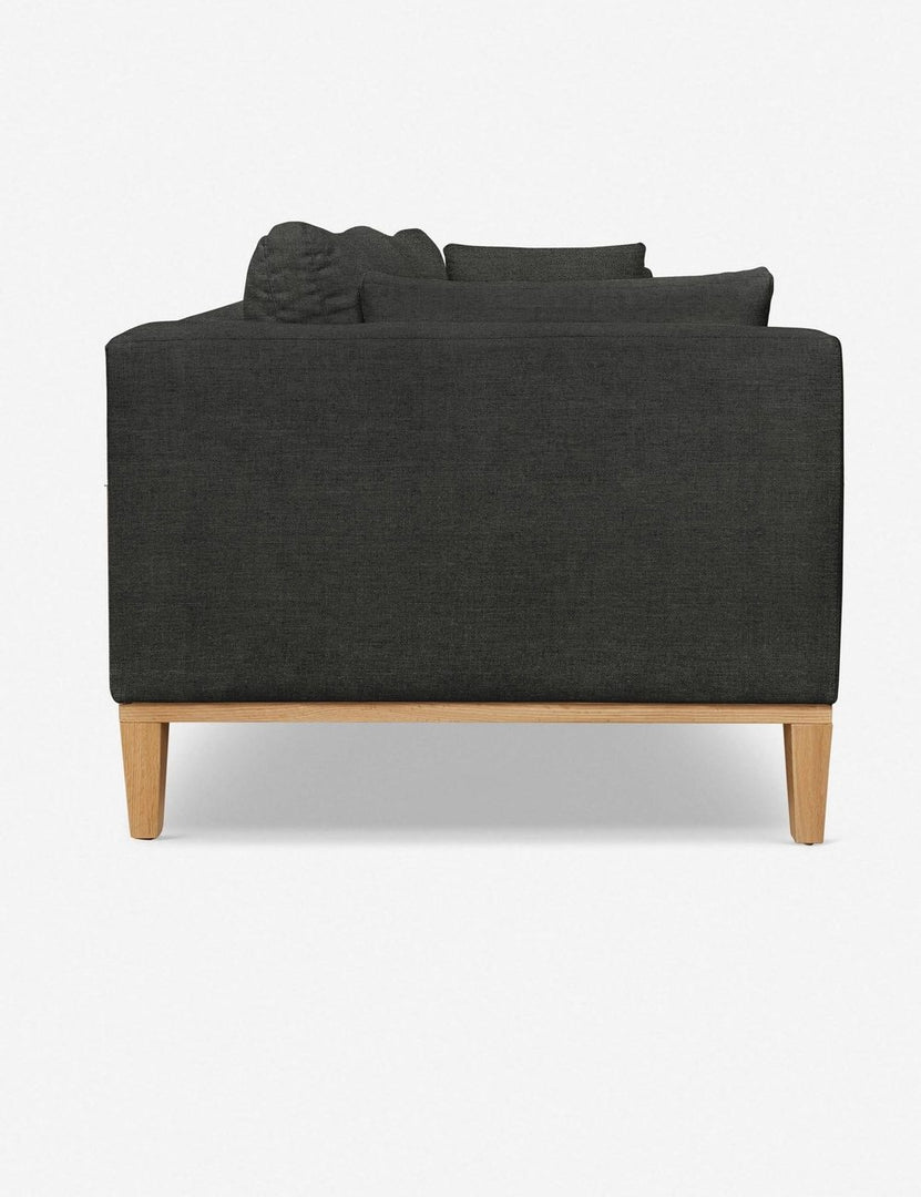 #size::10-w #size::6-w #size::7-w #size::8-w #color::charcoal #size::9-w | Side of the Charleston charcoal gray linen sofa 
