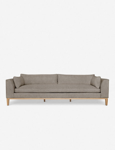 #size::10-w #size::6-w #size::7-w #size::8-w #color::flannel #size::9-w | Charleston Flannel Linen sofa with a single seat cushion, natural oak base, and gently curved arms