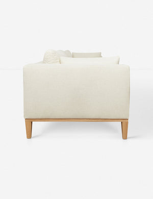 Side of the Charleston Ivory Linen sofa