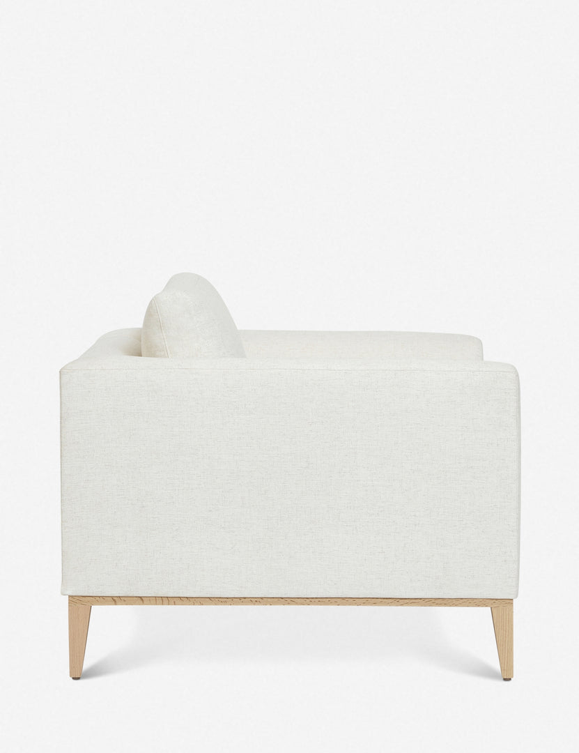 #color::ivory | Side of the Charleston ivory linen accent chair