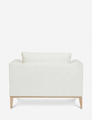 Rear view of the Charleston ivory linen accent chair