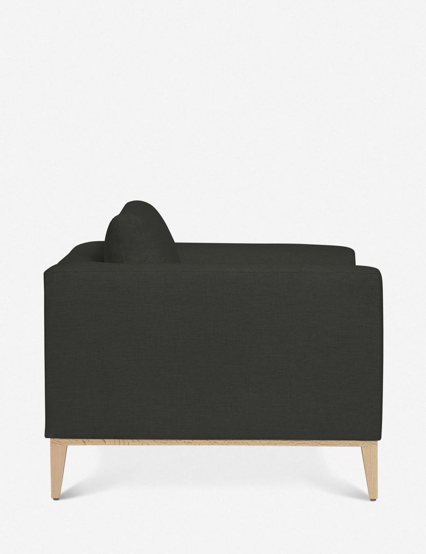 #color::charcoal | Side of the Charleston Charcoal linen accent chair