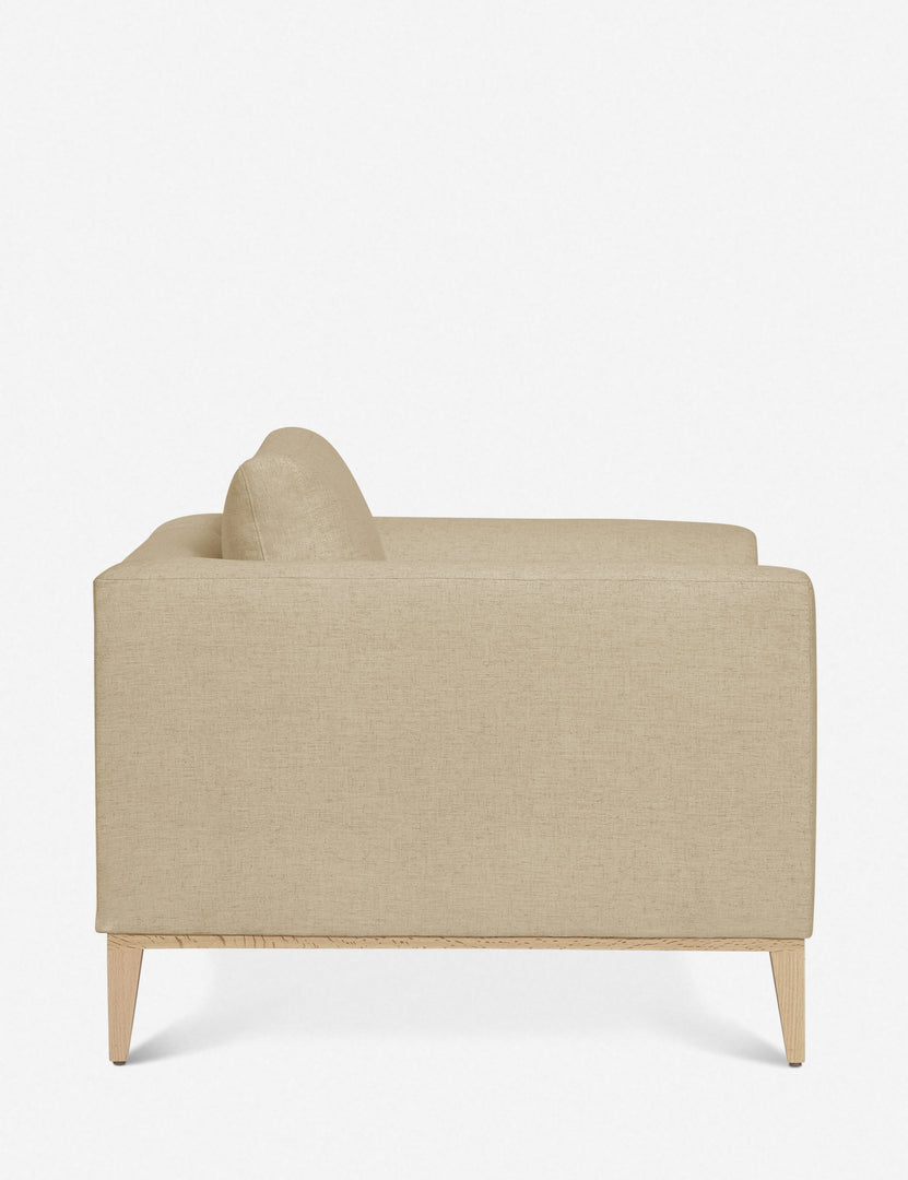 #color::linen | Side of the Charleston Natural Linen accent chair