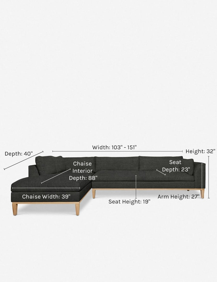 #size::103-w #size::115-w #size::127-w #size::139-w #color::charcoal #size::151-w #configuration::left-facing | Dimensions on the Charleston charcoal right-facing sectional sofa