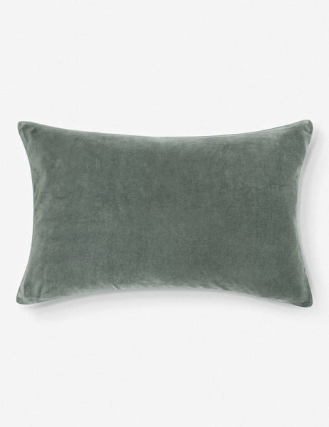 #color::shale-blue #style::lumbar | Charlotte Shale Blue Lumbar Velvet Pillow