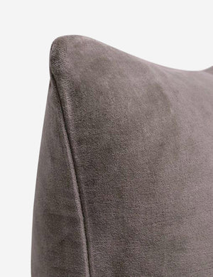 Corner of Charlotte Warm Gray Lumbar Velvet Pillow