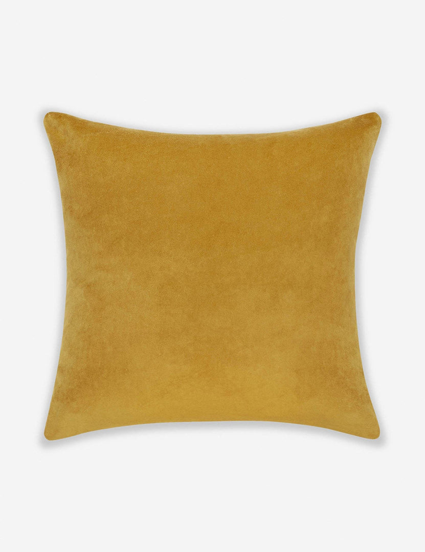 #color::mustard #style::square | Charlotte Mustard Yellow Square Velvet Pillow